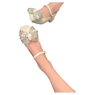 2025年春夏新款内增高玛丽珍女鞋百搭小码浅口乐福鞋方头水钻单鞋