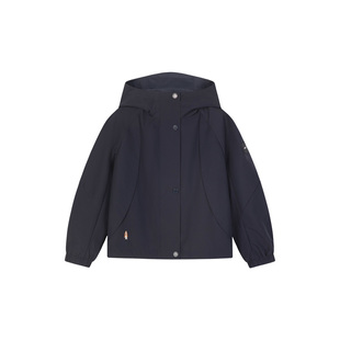 暇步士童装女童三防风衣春秋新品大童轻户外上衣儿童休闲连帽外套