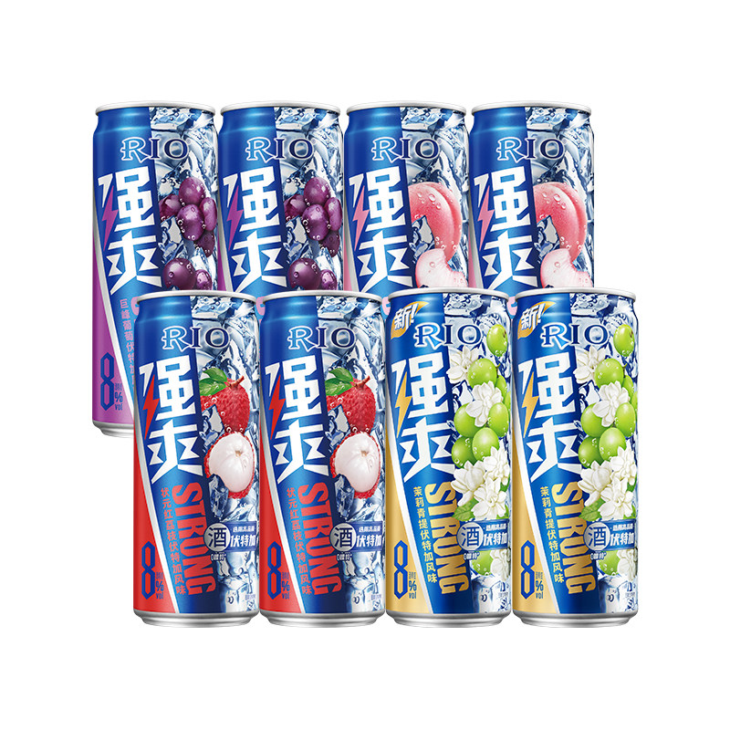 RIO锐澳鸡尾酒强爽8度330ml*8罐