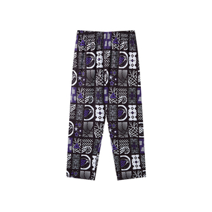 匹克美式篮球九分裤秋冬新款长裤男运动印花休闲满印潮流卫裤