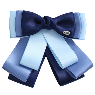 领结女职业头花领花套装银行邮政建行空姐衬衣高端系带蓝色配饰