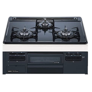 日本NORITZ/能率燃气灶3眼灶嵌入式 METAL系列 天然气款