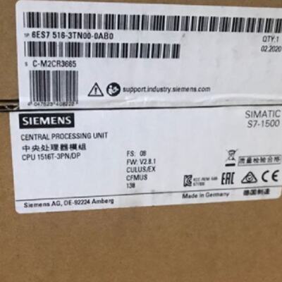 议价6ES7516-3TN00-0AB0西门子S7-1500CPU中央处理器6ES75163TN00