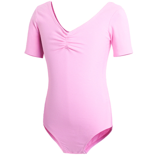 舞蹈服儿童女秋冬长袖黑色练功服体操服中国舞跳舞考级女童连体服