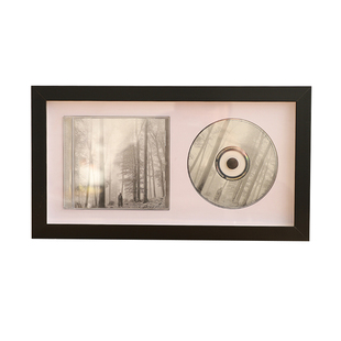 中空简约cd相框明星片签名照碟片黑胶专辑展示挂墙定制黑色长方形