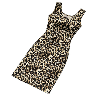 豹纹吊带连衣裙女2026春夏季新款性感内搭打底背心裙显瘦包臀裙子