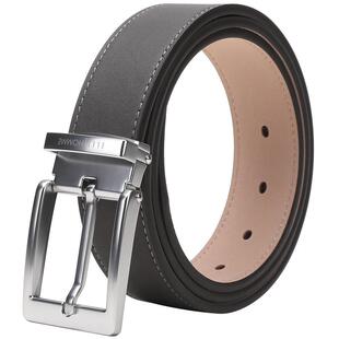 ellehomme真皮腰带男士时尚品牌针扣皮带年轻人头层牛皮正装裤带