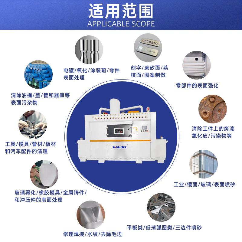 工件表面处理喷砂机不锈钢五金模具全自动喷砂机输送式自动喷砂机
