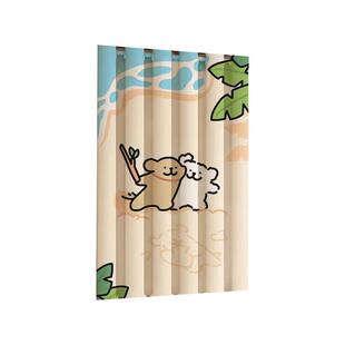 浴室卫生间窗帘免打孔安装厕所小窗户遮挡帘子防水防走光防窥布帘