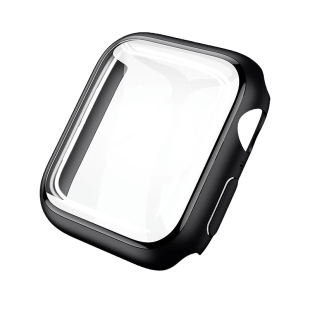 适用于AppleWatch苹果手表S9钢化膜保护壳iwatch S8保护套se/7/6/5/4代壳膜一体式全包套装超薄40/44/41/45mm