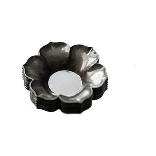 禅茶日式做旧茶碟功夫茶托杯垫杯托茶杯金属底座茶道零配茶具配件