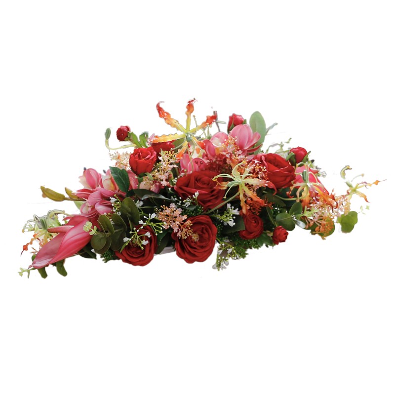 餐桌花摆花长桌装饰花