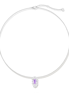 GXIAOXIAO璀璨闪耀紫色项链