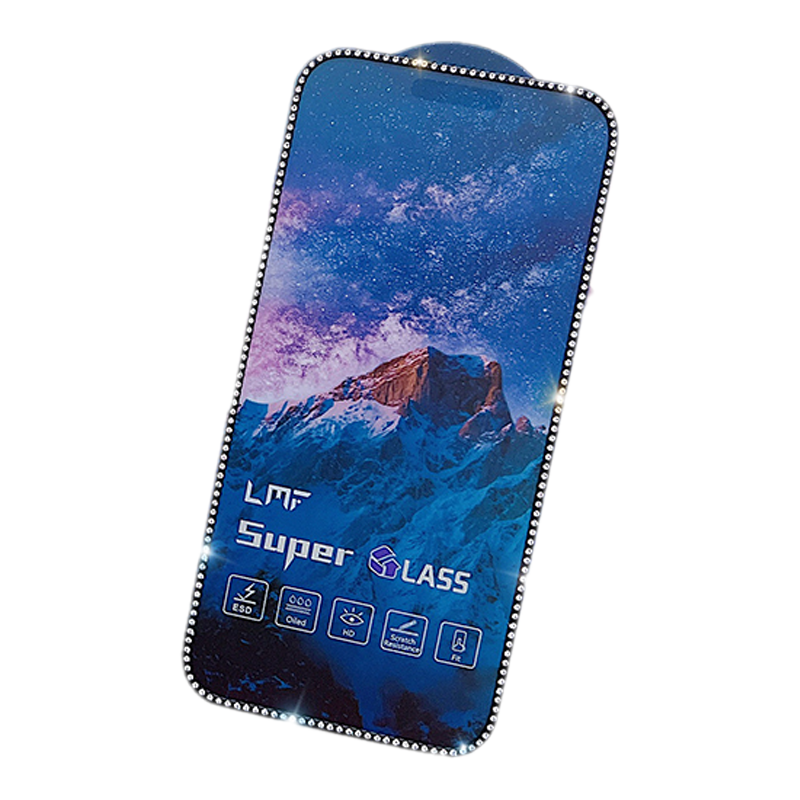 适用苹果15pro钻石钢化膜iphone16promax手机13/14夜光x玻璃膜12pro全屏覆盖防窥11防摔XS高清