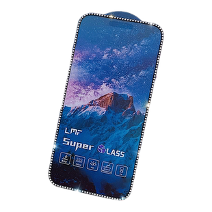 适用苹果17pro钻石钢化膜iphone16promax手机13/14夜光x玻璃膜15pro全屏覆盖防窥11防摔12高清XsMax全包xr