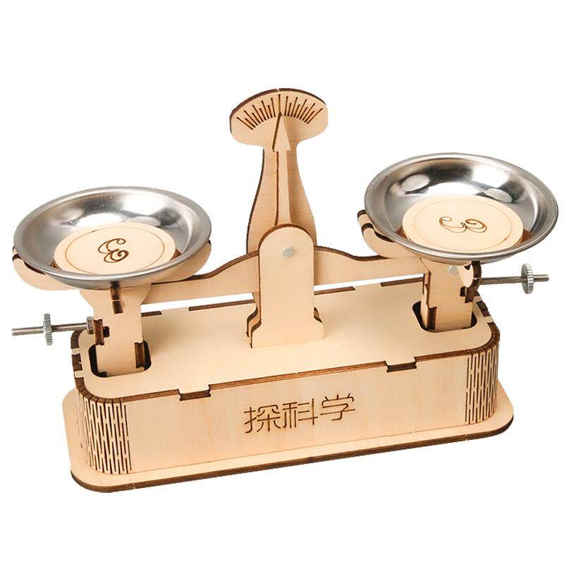 托盘天平手工diy木质天谌模型