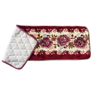 实木沙发垫冬季加厚防滑保暖毛绒春秋中式真皮二三人长椅座垫毯子