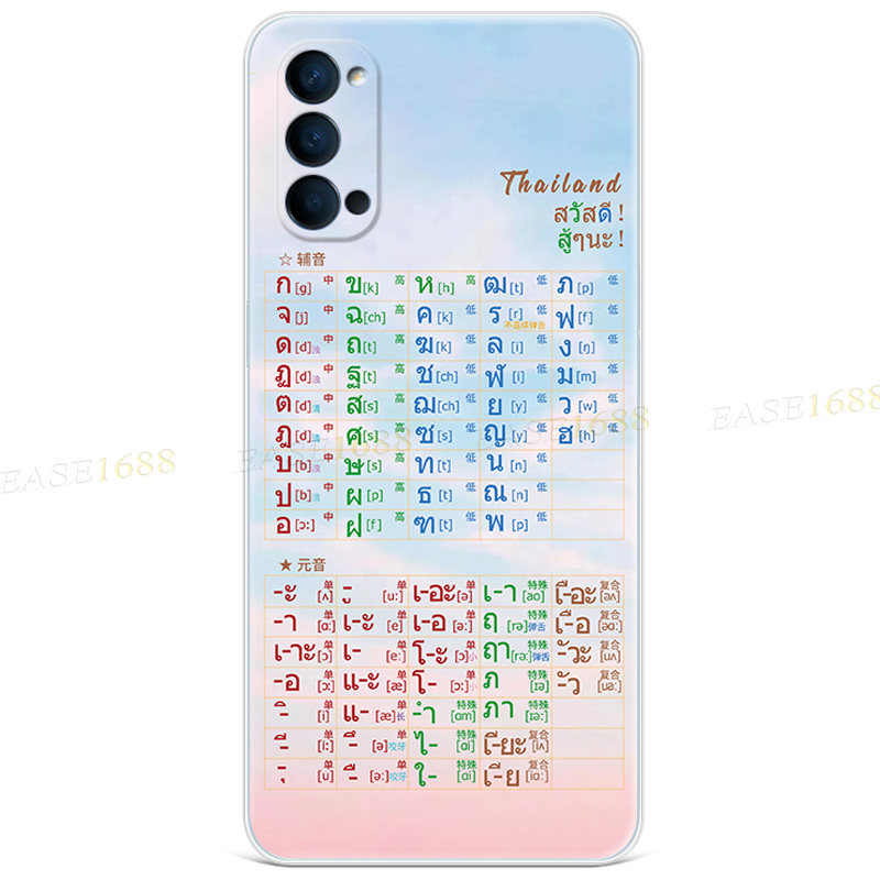 泰语字母表Reno系列手机壳软