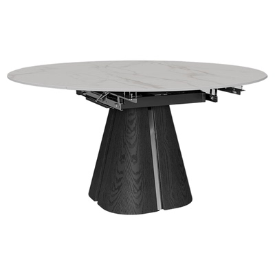 德利丰岩板餐桌可伸缩意式轻奢