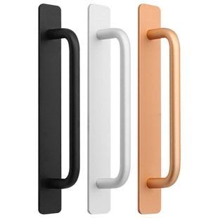 门把手玻璃门拉手移门手柄免打孔隐形推拉免螺丝柜门厕所门铝合金