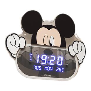 网红米奇挂钟客厅装饰2026新款万年历电子时钟挂表简约现代创意