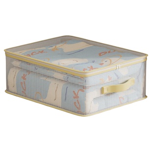 日本Tinry网纱四件套收纳袋床品专用透明可视床单被罩防尘换季装