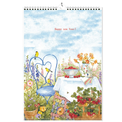 小清新插画挂历2026年家用挂墙