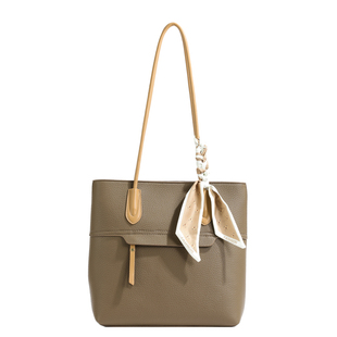 高级感轻奢皮质单肩包包女2024新款韩系大学生上课包上下班通勤包