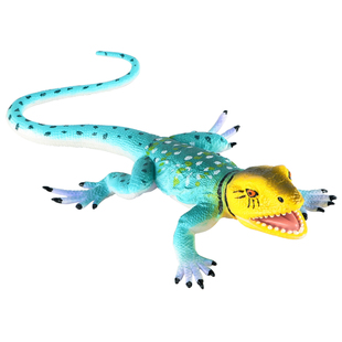 林畅模玩仿真动物环颈蜥模型儿童塑胶玩具爬行古生物蜥蜴鬣蜥摆件