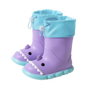 鲨鱼儿童雨鞋男童宝宝防滑雨靴女童学生幼儿水鞋防水小孩女款胶鞋