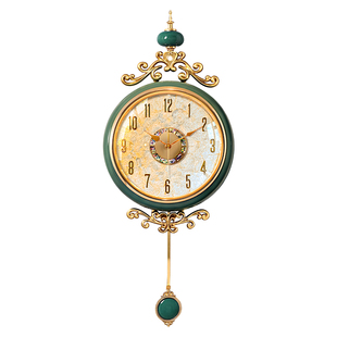 欧式复古轻奢挂钟客厅2026新款高级感高端大气法式艺术时钟表挂墙