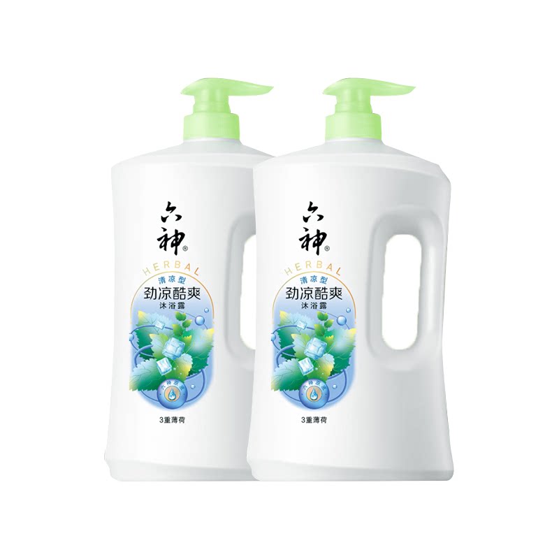 六神劲凉酷爽沐浴露1.5L实惠装薄荷清爽正品官方旗舰店留香女男士