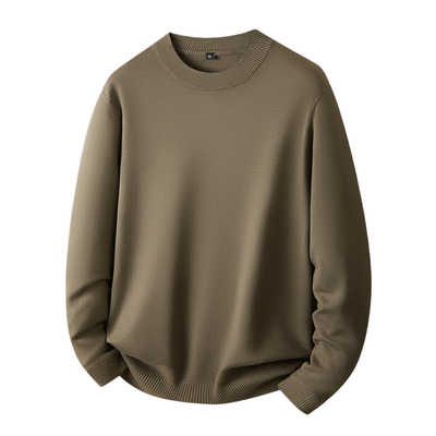 冬季胖子大码半高领长袖毛衣男款加绒加厚肥佬加肥加大内搭针织衫