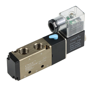 cnsy电磁阀4V210-08/4V310/4V410二位五通气动换向阀220V/24v/110
