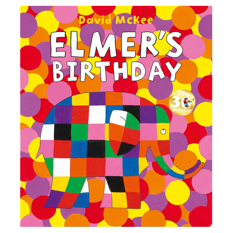 艾尔玛的生日 英文原版 elmer's birthday  david mckee 0-3岁儿童英文启蒙绘本故事书脑力开发绘本 纯全英文正版英语书籍