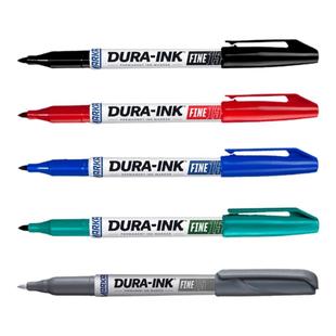美国MARKAL DURA-INK银白色工业打点笔黑色产品表面标记 低氯线缆光纤电子元器件塑料金属轮胎记号笔1mm环保