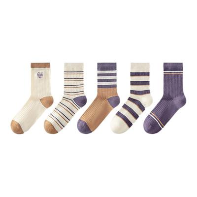 耐尔舒适女精梳棉日系中筒袜日系