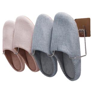 免打孔不锈钢拖鞋架卫生间家用宿舍鞋子收纳架浴室墙壁挂式置物架