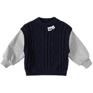 儿童毛衣卫衣男童2026新款女童卫衣春装小童针织衫洋气套头衫春秋