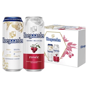 福佳白啤酒500ml*6+玫瑰红果味啤酒500ml*6听罐装组合精酿礼盒