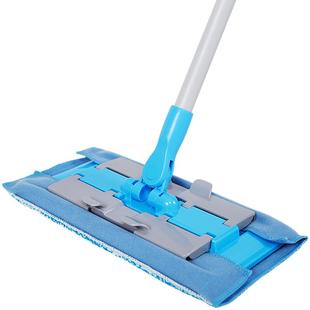 妙洁多功能夹布拖家用木地板地拖布头平板拖把一拖净除尘干湿两用