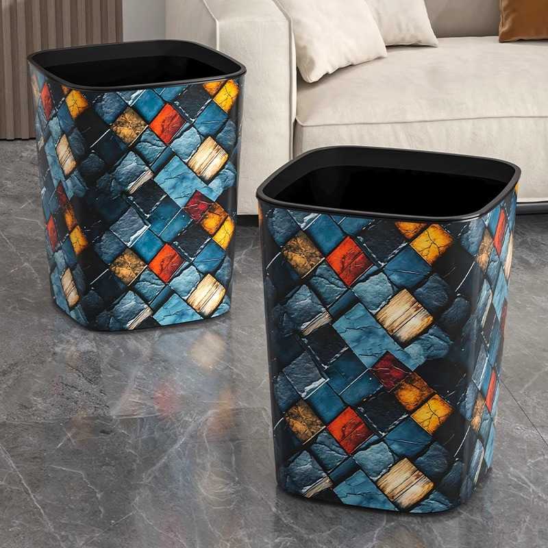 创意无盖厨房卫生间卧室大容量纸篓宿舍高酒店垃圾桶家用颜大号值