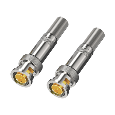 蓝叶免焊BNC插头监控视频接头