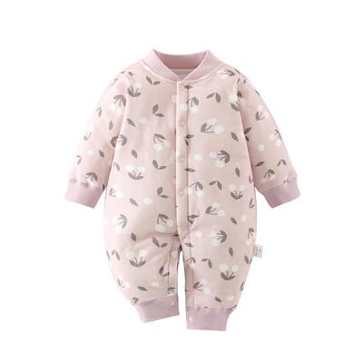 温巢婴儿衣服秋冬夹棉保暖连体衣