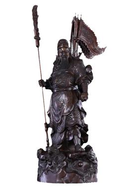 武财神像铜着色九龙关公开业送礼