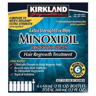 kirkland/柯克兰米诺地尔酊生发液脱发男性育发液防脱发增密6件装