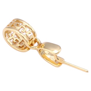 S925纯银瓜子扣玉坠玉扣佛公扣头翡翠扣子穿针夹扣18k吊坠托夹扣