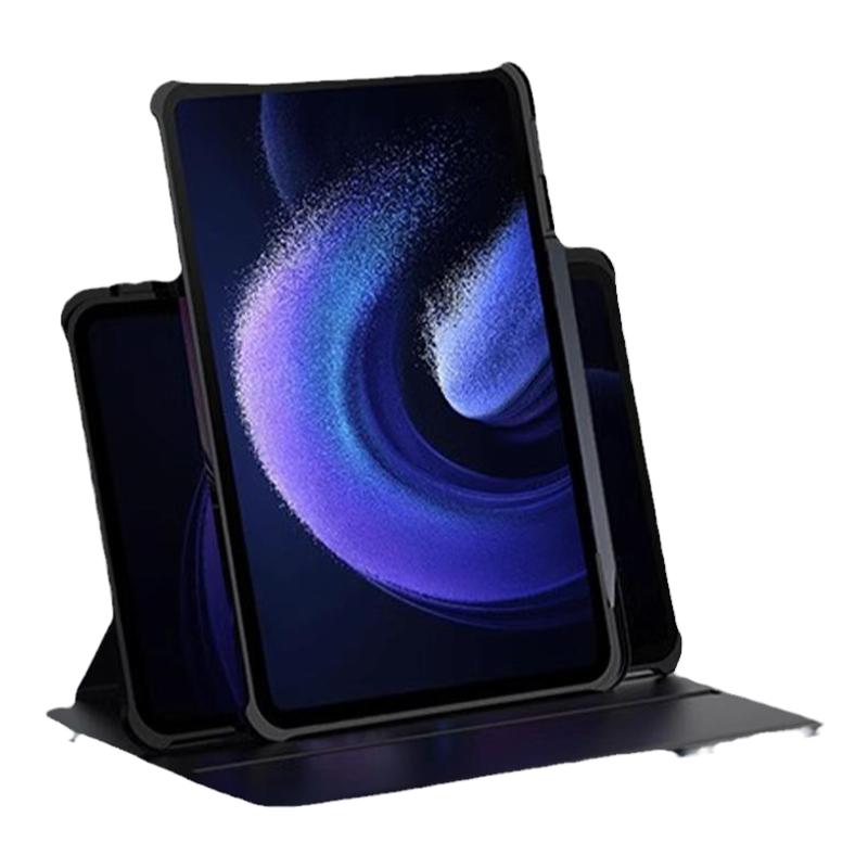 适用于三星TABS10+平板保护套360度旋转7FEA8lite苹果ipadAir6小米7Ultra红米SE亚克力抗弯摔透明全包笔槽壳