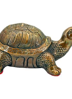纯铜乌龟摆件镇宅化直冲天斩尖角反弓纳福平安窗台阳台摆设对