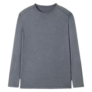 拓路者美利奴羊毛男长袖T恤夏季舒适柔软打底圆领运动快干体恤衫